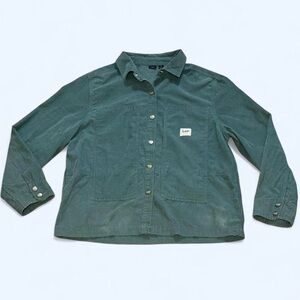 Lee Blue Green Corduroy Classic Work  Chore Jacket Women’s Size Small